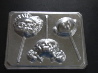 152sp Carpet Mice Chocolate or Hard Candy Lollipop Mold